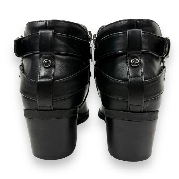 GUESS GBG black vegan leather cowgirl ankle boots - Picture 6 of 13